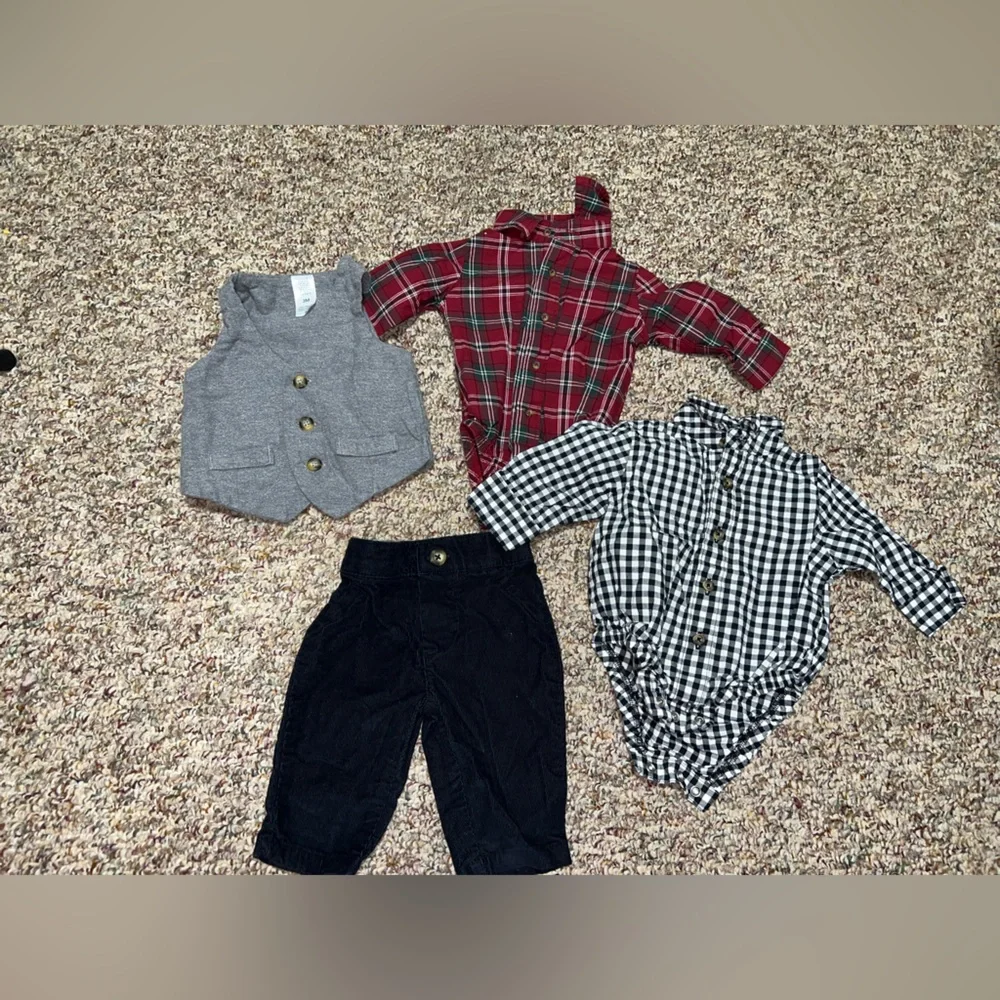 Boys Carter's Gray‎ Baby Outfit Suit 3 months